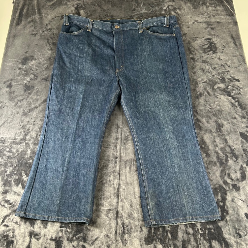 Vintage Levi's Orange Tab Jeans Mens 50x30 Talon 42 Zipper Blue Denim